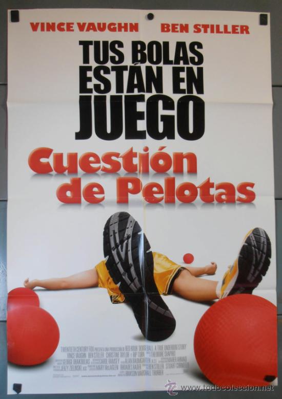 Kino: CUESTION DE PELOTAS, CARTEL DE CINE ORIGINAL 70x100 APROX (9620)