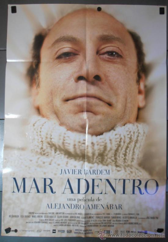 Cine: MAR ADENTRO, CARTEL DE CINE ORIGINAL 70x100 APROX (9727)
