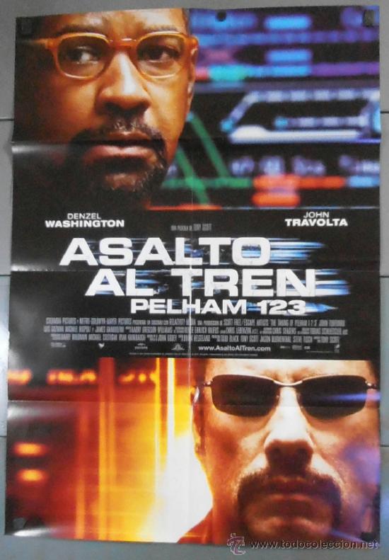 Cine: ASALTO AL TREN PELHAM 123, CARTEL DE CINE ORIGINAL 70x100 APROX (10482)