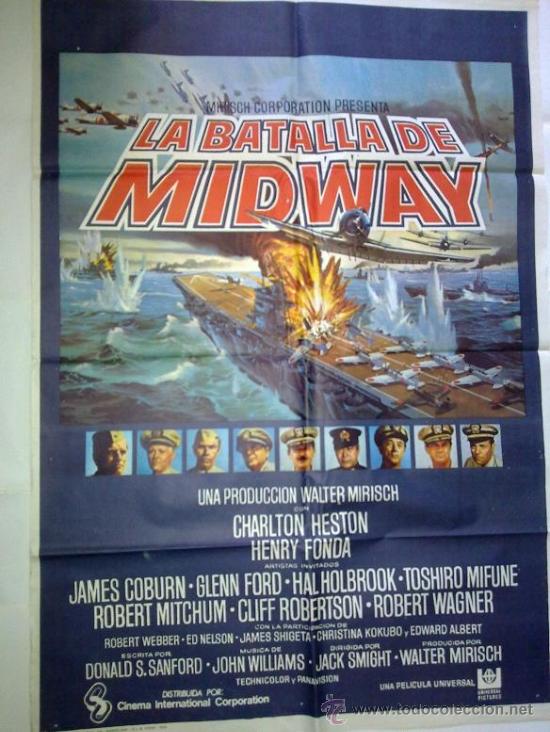 Cine: P&Oacute;STER ORIGINAL LA BATALLA DE MIDWAY - Foto 1