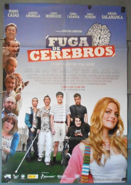 Cin&eacute;ma: FUGA DE CEREBROS, CARTEL DE CINE ORIGINAL 70x100 APROX (10885)
