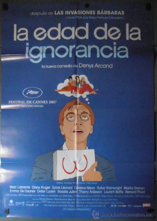Cin&eacute;ma: LA EDAD DE LA IGNORANCIA, CARTEL DE CINE ORIGINAL 70x100 APROX (11168)