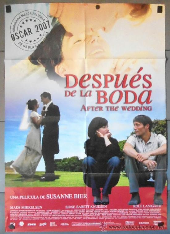 Kino: DESPU&Eacute;S DE LA BODA, CARTEL DE CINE ORIGINAL 70x100 APROX (11237)
