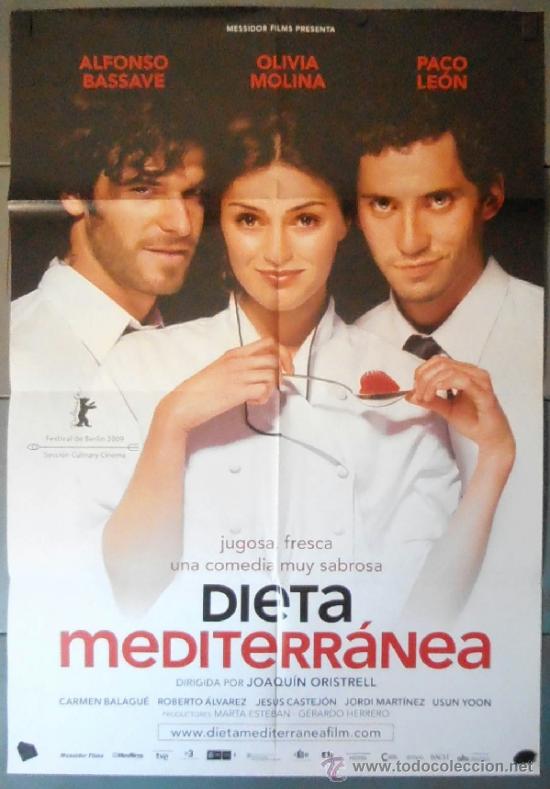 Kino: DIETA MEDITERR&Aacute;NEA, CARTEL DE CINE ORIGINAL 70x100 APROX (11334)