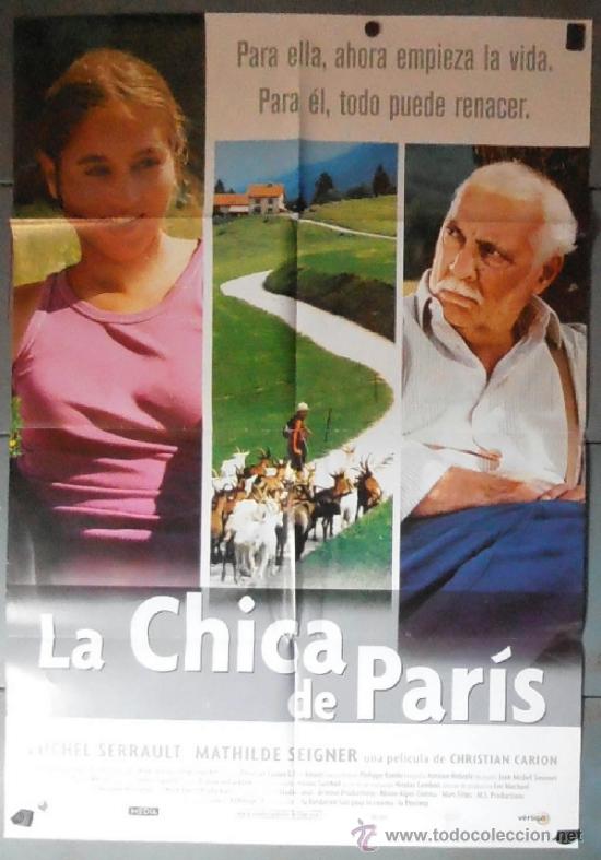Cin&eacute;ma: LA CHICA DE PAR&Iacute;S, CARTEL DE CINE ORIGINAL 70x100 APROX (11626)