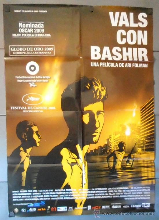 Cine: VALS CON BASHIR, CARTEL DE CINE ORIGINAL 70x100 APROX (11665)