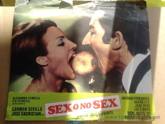 Cinema: Cartelera de cine ,de 34 x 30 cms ,Jose Sacristan ,Carmen Sevilla