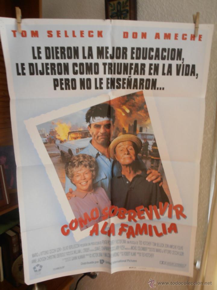 Kino: COMO SOBREVIVIR A LA FAMILIA,TOM SELLEC CARTEL DE CINE ORIGINAL 70x100 APROX (1032)