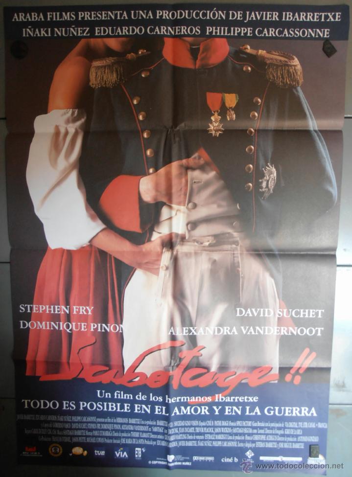 Kino: SABOTAJE, CARTEL DE CINE ORIGINAL 70x100 APROX (1691)