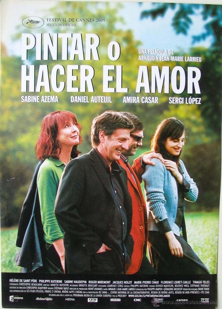 Cin&eacute;ma: Poster peque&ntilde;o formato Dina A4 - Pintar o hacer el amor - Daniel Auteuil - Sergi L&oacute;pez