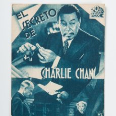 Cine: CARTEL DE CINE, EL SECRETO DE CHARLIE CHAN, EN ESPAÑOL DE 20TH CENTURY FOX. Lote 40674674