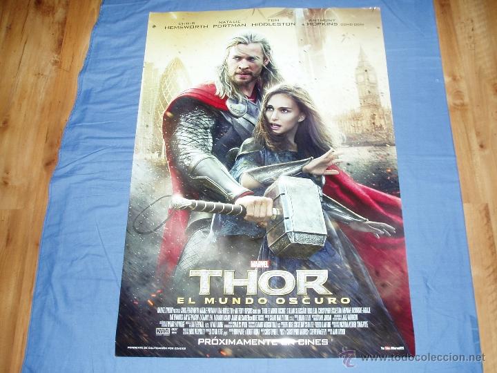 Cinema: THOR 2.  EL MUNDO OSCURO.CHRIS HEMSWORTH.PORTMAN. CARTEL O POSTER DE CINE. . NUEVO.