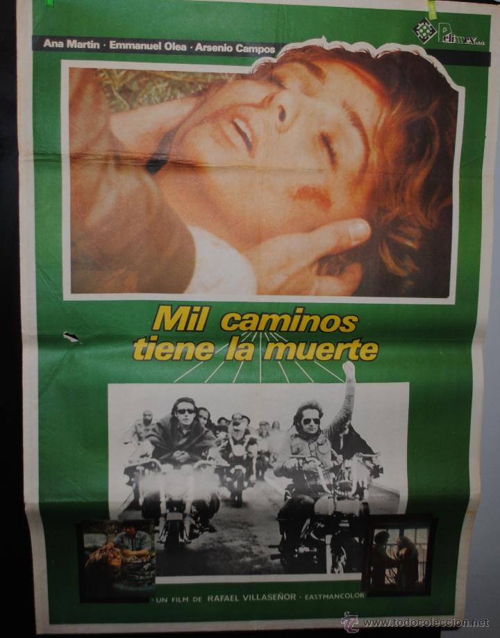 Kino: CARTEL DE CINE ORIGINAL DE LA PEL&Iacute;CULA MIL CAMINOS TIENE LA MUERTE, 70 POR 100CM