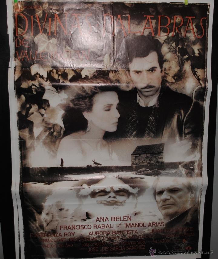 Cine: CARTEL DE CINE ORIGINAL DE LA PEL&Iacute;CULA DIVINAS PALABRAS DE VALLE INCL&Aacute;N, 70 POR 100CM