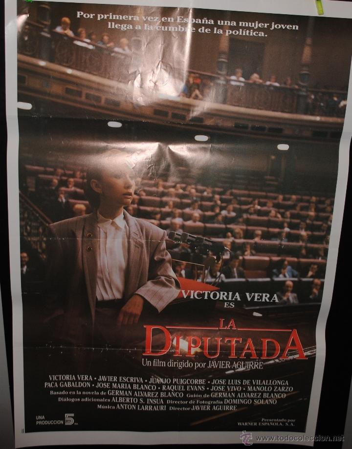 Kino: CARTEL DE CINE ORIGINAL DE LA PEL&Iacute;CULA LA DIPUTADA, VICTORIA VERA, 70 POR 100CM