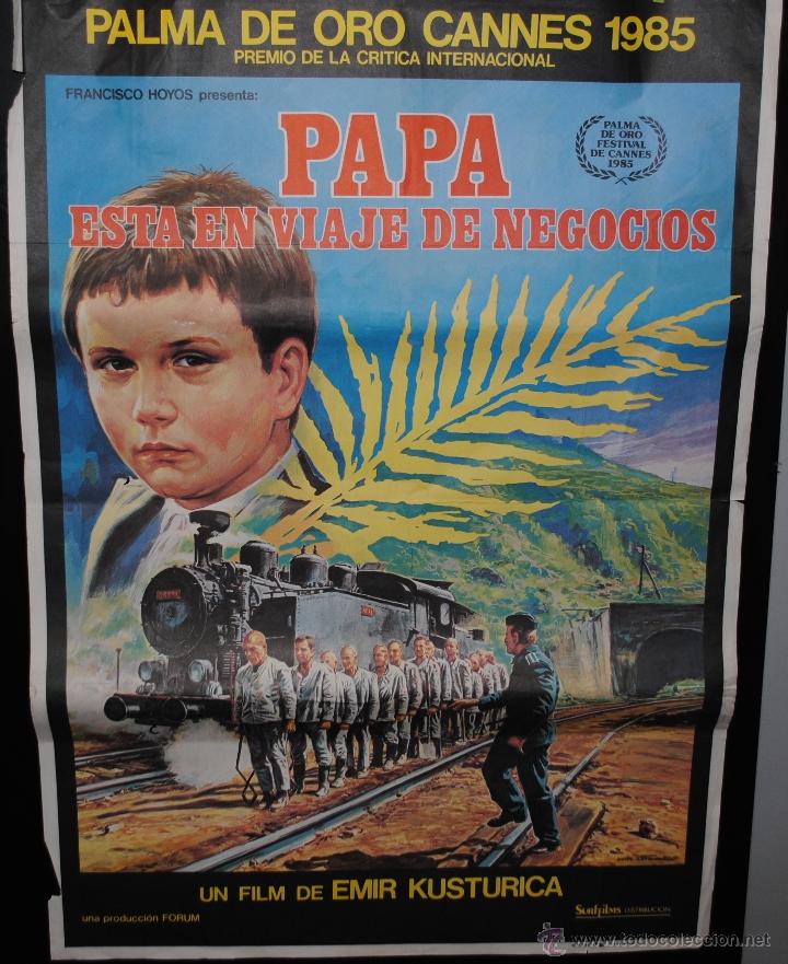 Cine: CARTEL DE CINE ORIGINAL DE LA PEL&Iacute;CULA PAP&Aacute; EST&Aacute; EN VIAJE DE NEGOCIOS, 70 POR 100CM