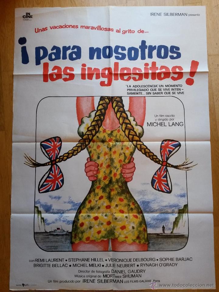 Cinema: Poster 70 x 100 cms de la pelicula, para nosotros las inglesitas 1977