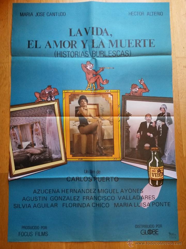 Cinema: Poster 70 x 100 cms de la pelicula, la vida el amor y la muerte 1981
