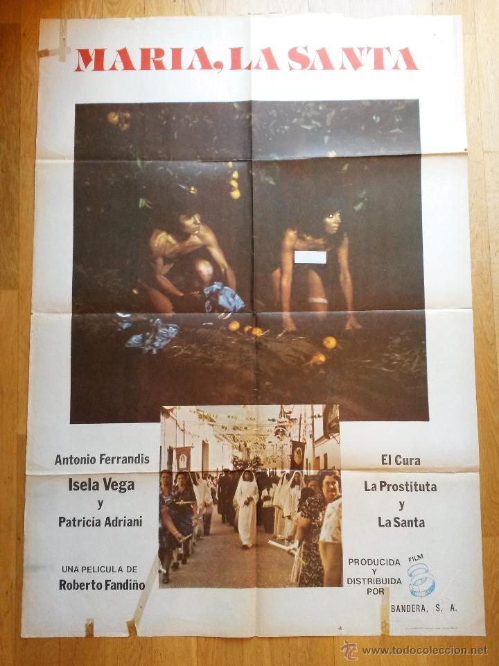 Kino: Poster 70 x 100 cms de la pelicula, el cura la prostituta y la santa 1977