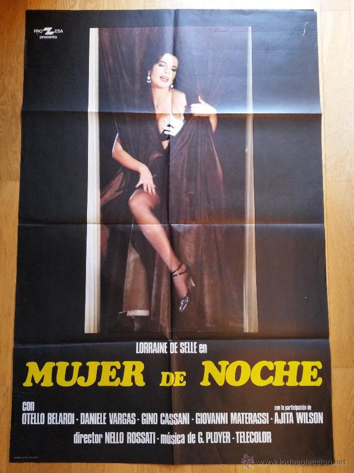 Cine: Poster 70 x 100 cms de la pelicula, mujer de noche 1980