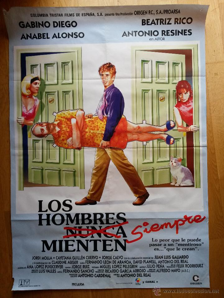 Cinema: Cartel, poster de cine 70 x 100 cms. los hombres siempre mienten