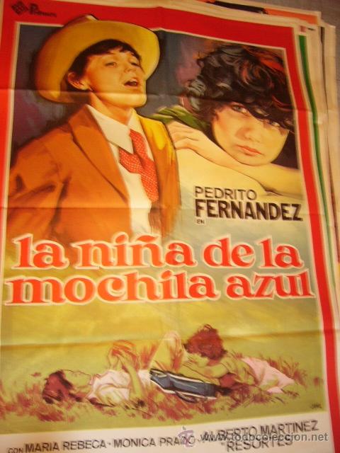 Cine: CARTEL DE CINE- MOVIE POSTER. LA NI&Ntilde;A DE LA MOCHILA AZUL