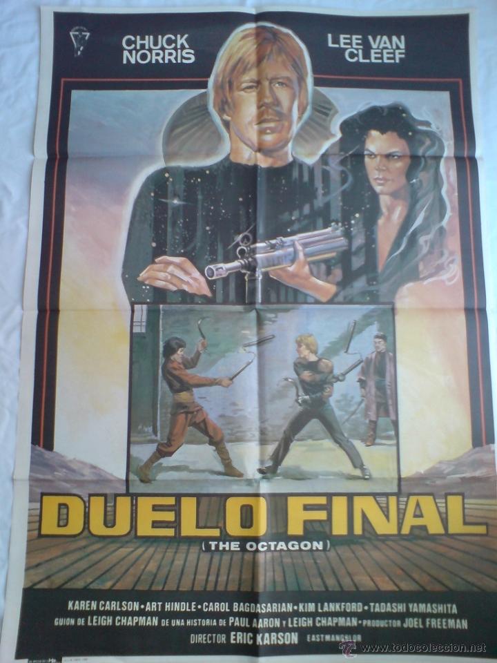 Cine: P&Oacute;STER ORIGINAL DUELO FINAL . Chuck Norris. Lee Van Cleef - Foto 1