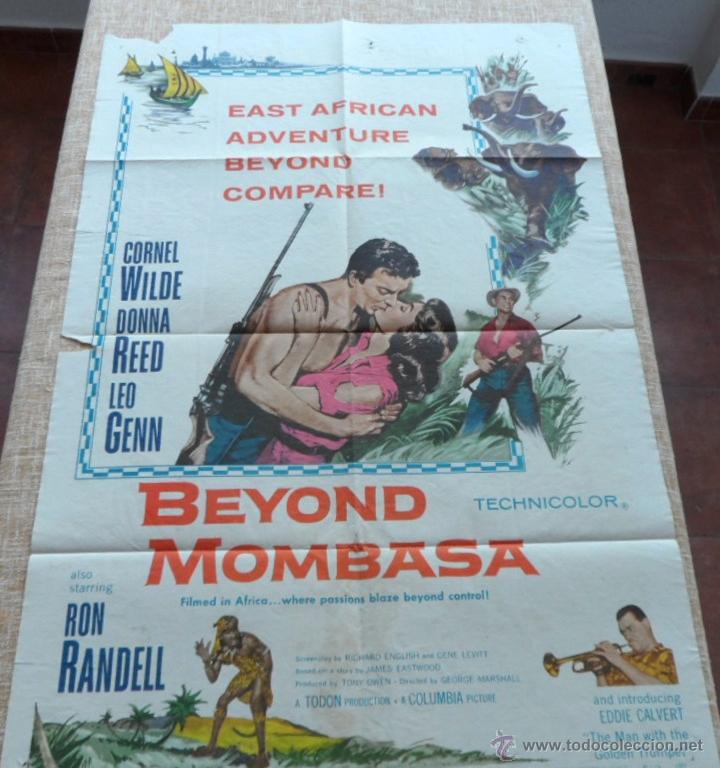 Cine: Beyond Mombasa (M&aacute;s All&aacute; de Mombasa) P&oacute;ster original de la pel&iacute;cula, Doblado, 1957, Cornel Wilde
