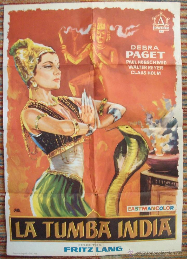 Cine: La tumba India - Fritz Lang - Cartel original 1960 - Muy raro