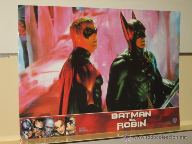 Cine: CARTEL FOTOGRAMA DE BATMAN & ROBIN - TAMA&Ntilde;O 34 x 24 CM.