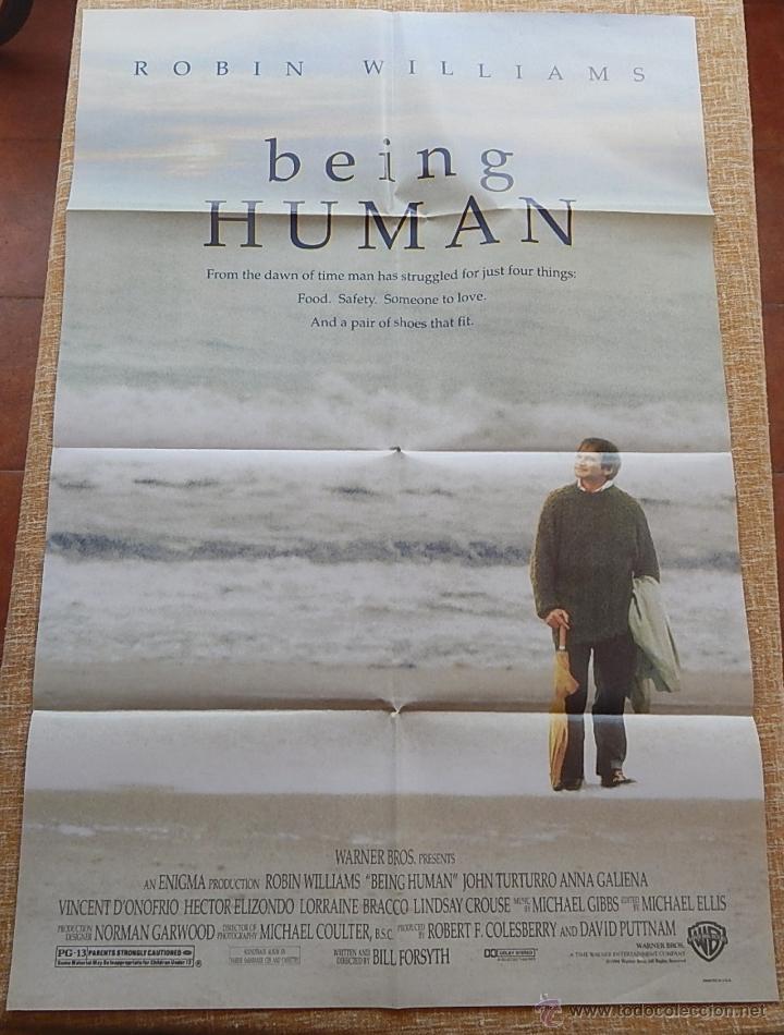 Kino: Being Human (Ser Humano) P&oacute;ster original de la pel&iacute;cula, Doblado, Robin Williams, U.S.A. , a&ntilde;o 1994
