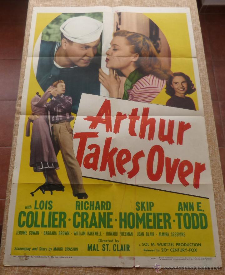 Kino: Arthur Takes Over P&oacute;ster original de la pel&iacute;cula, Doblado, Hecho en U.S.A., a&ntilde;o 1948, Lois Collier