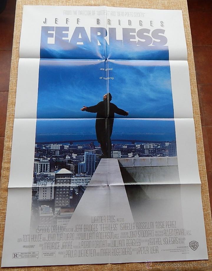 Kino: Fearless (Sin miedo a la vida) P&oacute;ster original de la pel&iacute;cula, Doblado, Hecho en U.S.A., a&ntilde;o 1993
