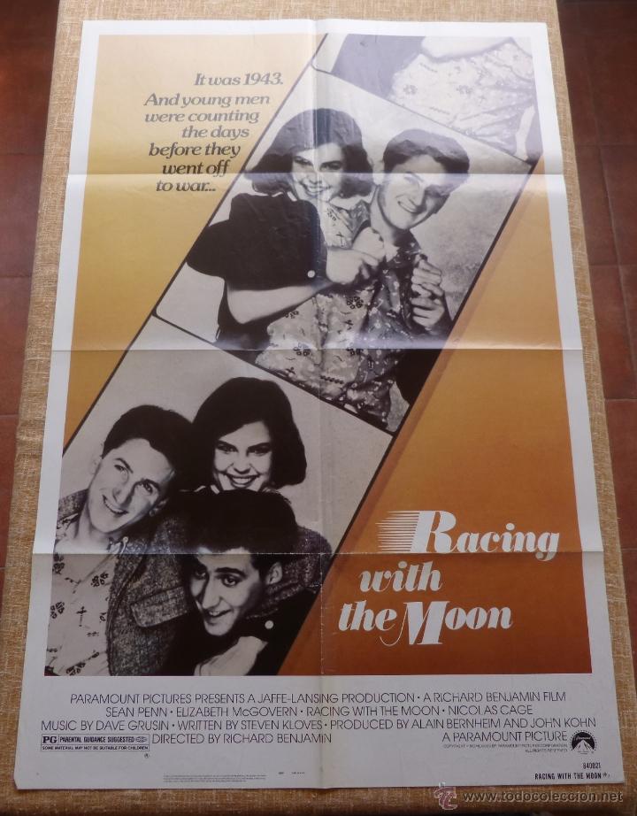 Cinema: Racing with the Moon P&oacute;ster original de la pel&iacute;cula, Doblado, Hecho en U.S.A., a&ntilde;o 1984, Sean Penn