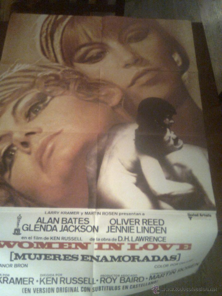 Cine: 1965- Mujeres enamoradas (Ken Russell, 165) - poster orig. reposici&oacute;n del 76. 70 por 100 cm