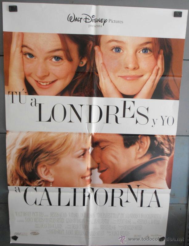 Kino: TU A LONDRES Y YO A CALIFORNIA, CARTEL DE CINE ORIGINAL 70x100 APROX (2279)