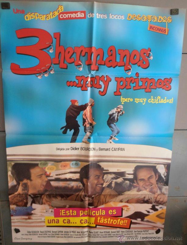 Kino: TRES HERMANOS...MUY PRIMOS, CARTEL DE CINE ORIGINAL 70x100 APROX (2320)