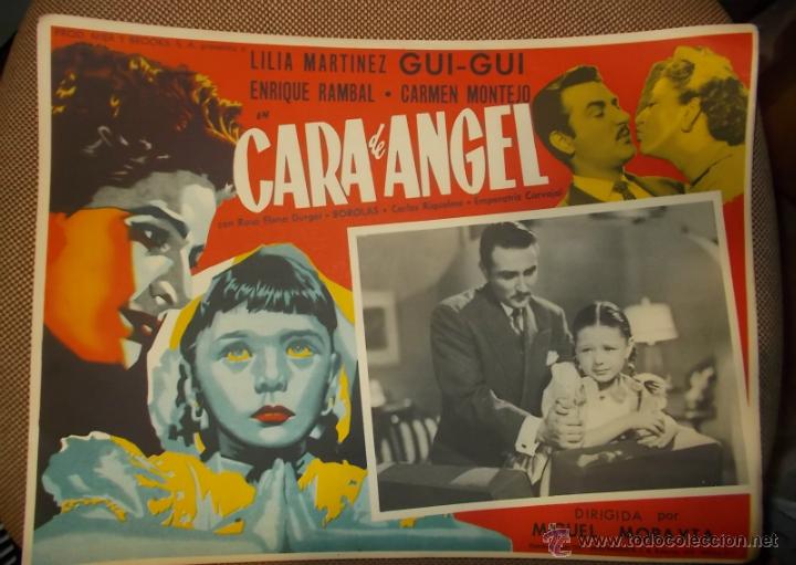 Cine: AFICHE DE LA PELICULA CARA DE ANGEL. 42 X 32CM. LILIA MARTINEZ, ENRIQUE RAMBAL