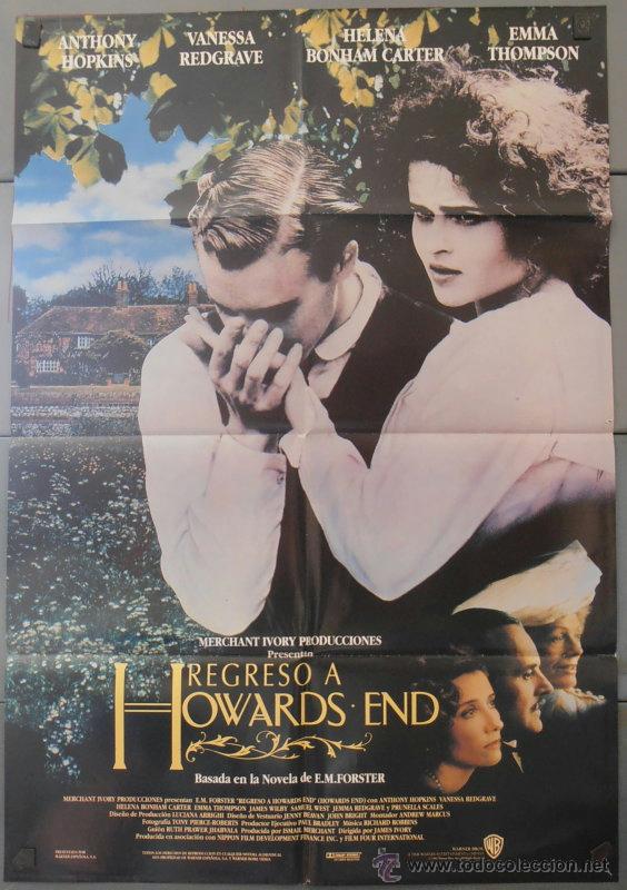 Cine: REGRESO A HOWARDS END,ANTHONY HOPKINS, VANESSA REDGRAVE CARTEL DE CINE ORIGINAL 70x100 APROX (2712)