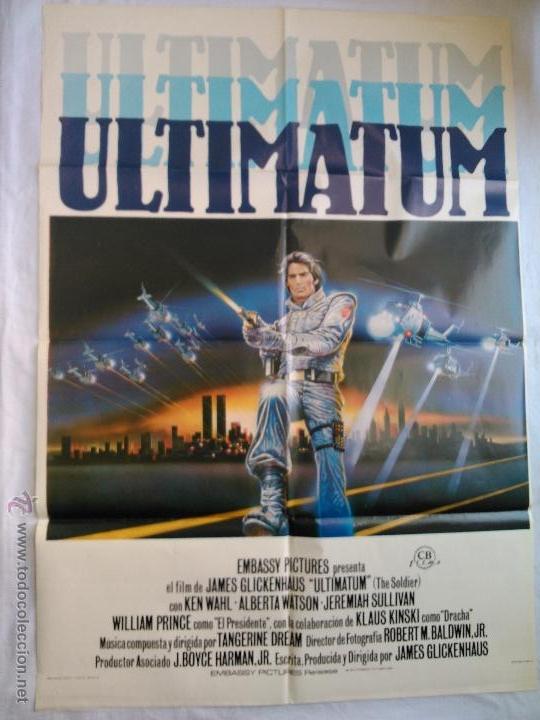Cine: P&Oacute;STER ORIGINAL  ULTIMATUM (1982) - Foto 1
