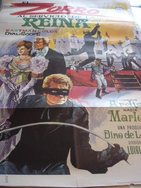 Cine: CARTEL DE CINE- MOVIE POSTER. EL ZORRO AL SERVICIO DE LA REINA
