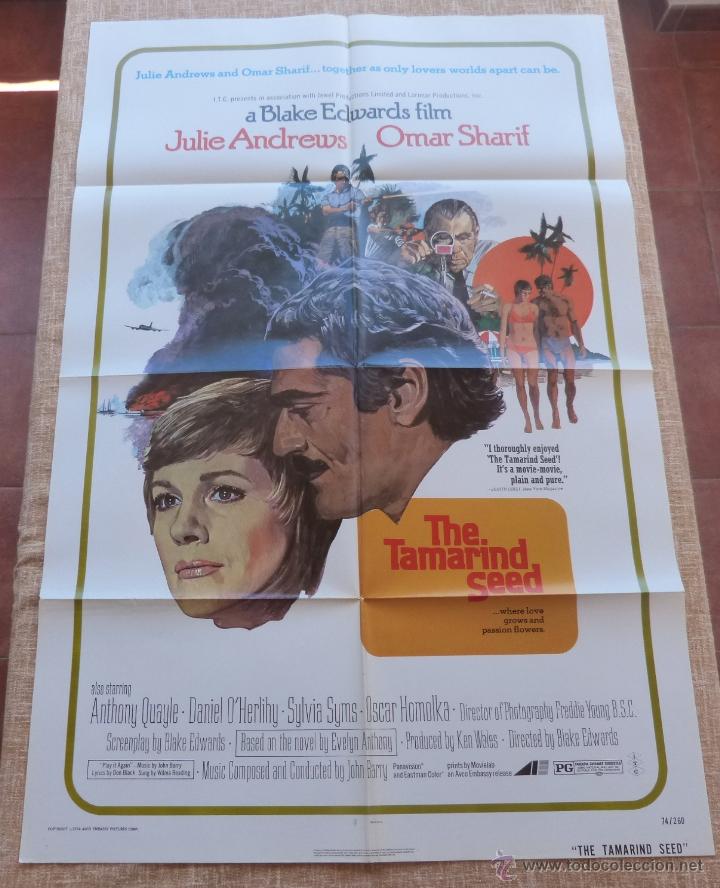 Cinema: The Tamarind Seed P&oacute;ster original de la pel&iacute;cula, Original, Doblado, Hecho en U.S.A, a&ntilde;o 1974