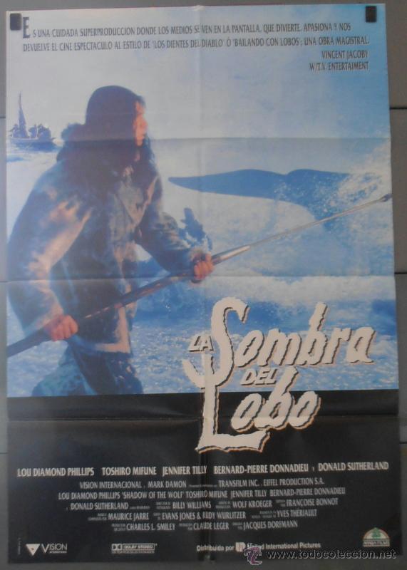 Cine: LA SOMBRA DEL LOBO, CARTEL DE CINE ORIGINAL 70x100 APROX (2819)