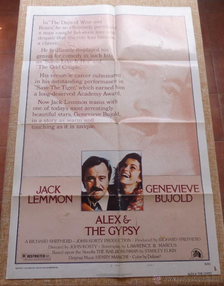 Kino: Alex and the Gypsy P&oacute;ster original de la pel&iacute;cula, Original, Doblado, Estilo A, a&ntilde;o 1976, U.S.A.