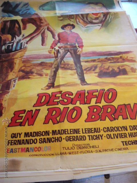 Cine: CARTEL DE CINE- MOVIE POSTER. DESAFIO EN RIO BRAVO