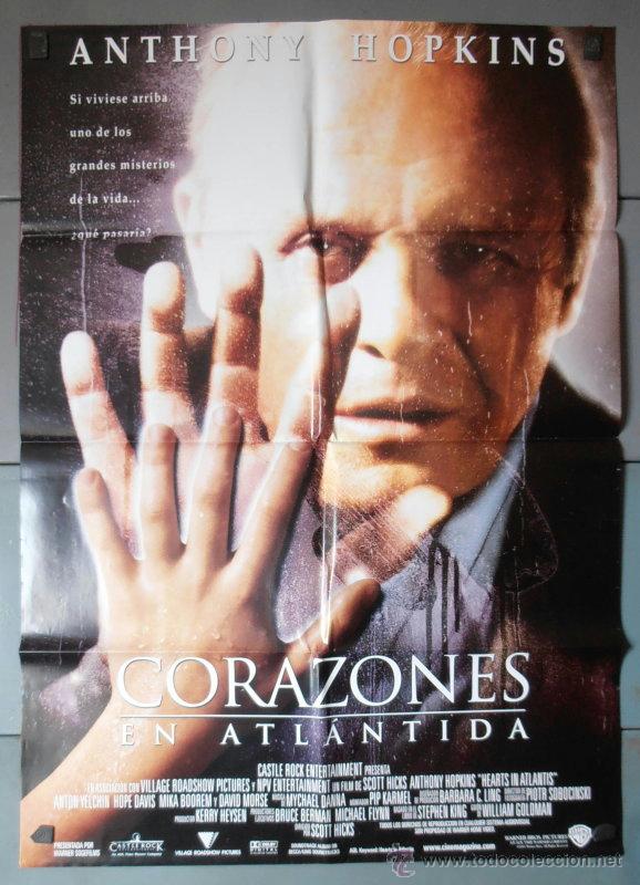 Cine: CORAZONES EN ATLANTIDA,ANTHONY HOPKINS CARTEL DE CINE ORIGINAL 70x100 APROX (3614)