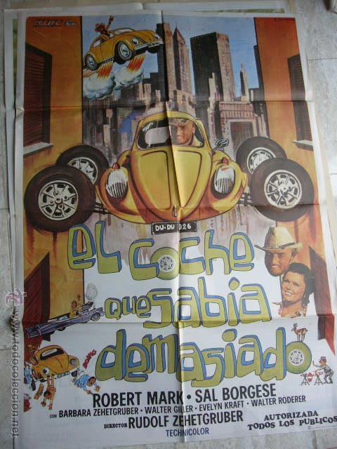Cine: CARTEL DE CINE- MOVIE POSTER. EL COCHE QUE SABIA DEMASIADO