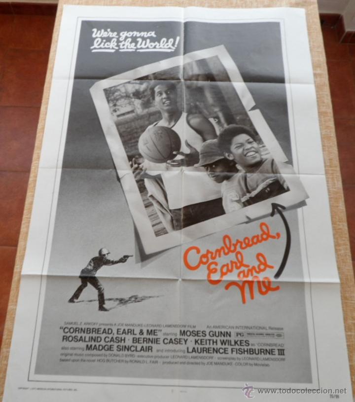 Cinema: Cornbread Earl and Me P&oacute;ster original de la pel&iacute;cula, Original, Doblado, Hecho en U.S.A., a&ntilde;o 1975
