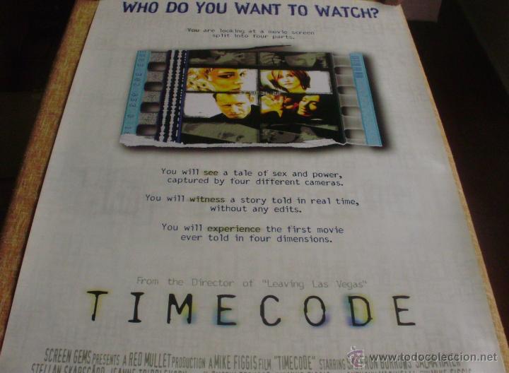 Kino: TimeCode P&oacute;ster original de la pel&iacute;cula, Original, Enrollado, Doble Cara, a&ntilde;o 2000, Hecho en U.S.A.