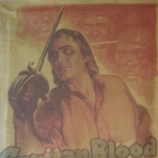 Cine: ANTIGUO CARTEL DE TELA CAPITAN BLOOD-FIRMADO POR L. MARTINATI-1935 ..LEER. Lote 43748725